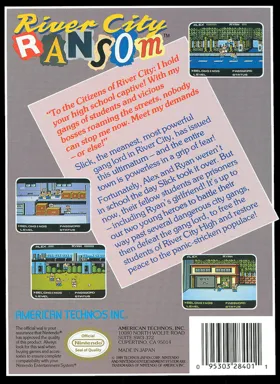 River City Ransom (USA) box cover back